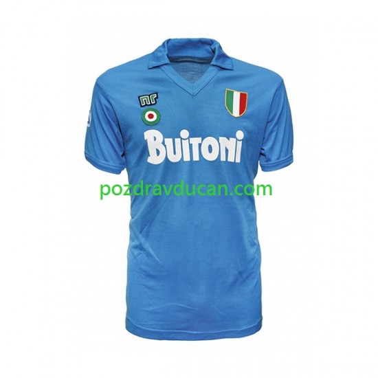 Nogometni Dresovi Napoli 1987 1988 Retro Muški Domaći dres Kratkih Rukava