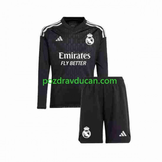 Nogometni Dresovi Real Madrid Vratar Dječji Gostujući dres 2023-2024 Dugi Rukav