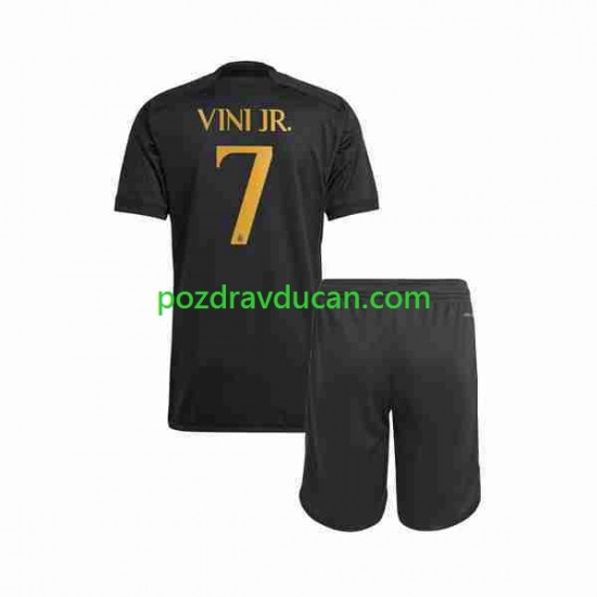 Nogometni Dresovi Real Madrid Vini Jr 7 Dječji Treći dres 2023-2024 Kratkih Rukava