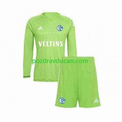 Nogometni Dresovi Schalke 04 Vratar Dječji Domaći dres 2023-2024 Dugi Rukav