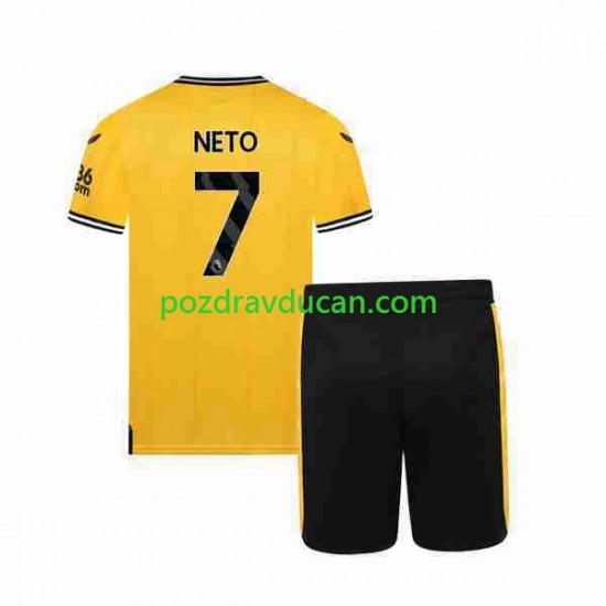 Nogometni Dresovi Wolverhampton Wanderers NETO 7 Dječji Domaći dres 2023-2024 Kratkih Rukava