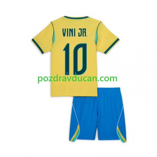 Nogometni Dresovi Brazil Vinicius Junior 10 Dječji Domaći dres World Cup 2026 Kratkih Rukava