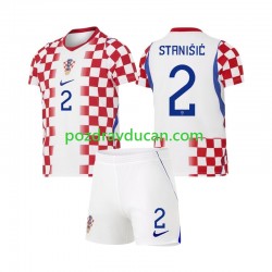 Nogometni Dresovi Hrvatska Josip Stanisic 2 Dječji Domaći dres World Cup 2026 Kratkih Rukava