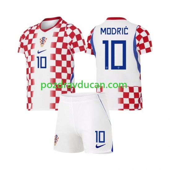 Nogometni Dresovi Hrvatska Modrić Luka 10 Dječji Domaći dres World Cup 2026 Kratkih Rukava
