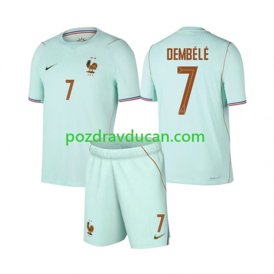 Nogometni Dresovi Francuska Ousmane Dembele 7 Dječji Gostujući dres World Cup 2026 Kratkih Rukava