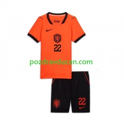 Nogometni Dresovi Nizozemska Denzel Dumfries 22 Dječji Domaći dres World Cup 2026 Kratkih Rukava