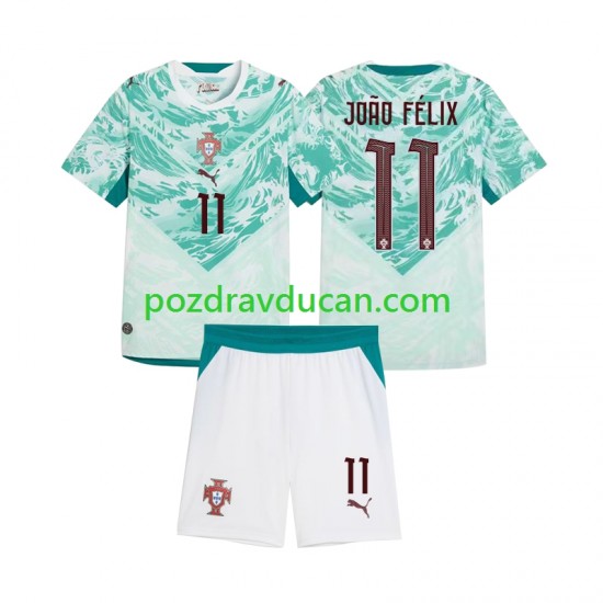 Nogometni Dresovi Portugal Joao Felix 11 Dječji Gostujući dres 2026 2027 Kratkih Rukava