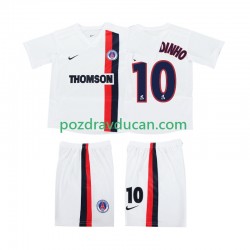 Nogometni Dresovi AC Milan RONALDINHO 10 2003 Retro Dječji Gostujući dres 2002 Kratkih Rukava