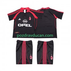 Nogometni Dresovi AC Milan 2000 2001 Retro Dječji Treći dres Kratkih Rukava