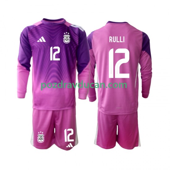 Nogometni Dresovi Argentina Geronimo Rulli 12 Vratar Dječji Domaći dres 2025 Dugi Rukav
