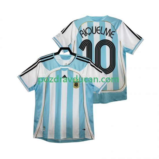 Nogometni Dresovi Argentina RIQUELME 10 Retro Muški Domaći dres 2006 Kratkih Rukava