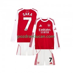 Nogometni Dresovi Arsenal Bukayo Saka 7 Dječji Domaći dres 2025-2026 Dugi Rukav