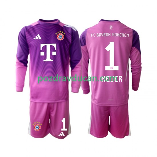 Nogometni Dresovi FC Bayern München Manuel Neuer 1 Vratar Dječji Četvrti dres 2025-2026 Dugi Rukav