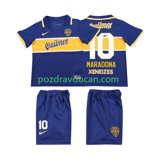 Nogometni Dresovi CA Boca Juniors MARADONA 10 1996 1997 Retro Dječji Domaći dres Kratkih Rukava