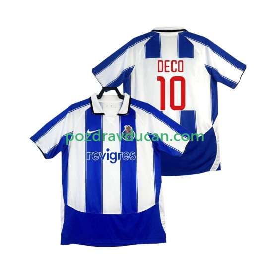 Nogometni Dresovi FC Porto DECO 10 2003 Retro Muški Domaći dres 2004 Kratkih Rukava