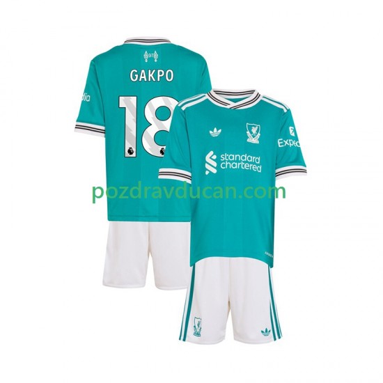 Nogometni Dresovi Liverpool Gakpo 18 Dječji Treći dres 2025-2026 Kratkih Rukava