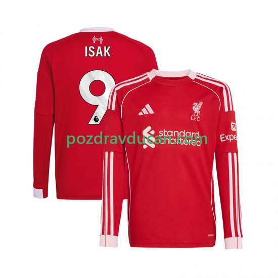Nogometni Dresovi Liverpool ISAK 9 Muški Domaći dres 2025-2026 Dugi Rukav