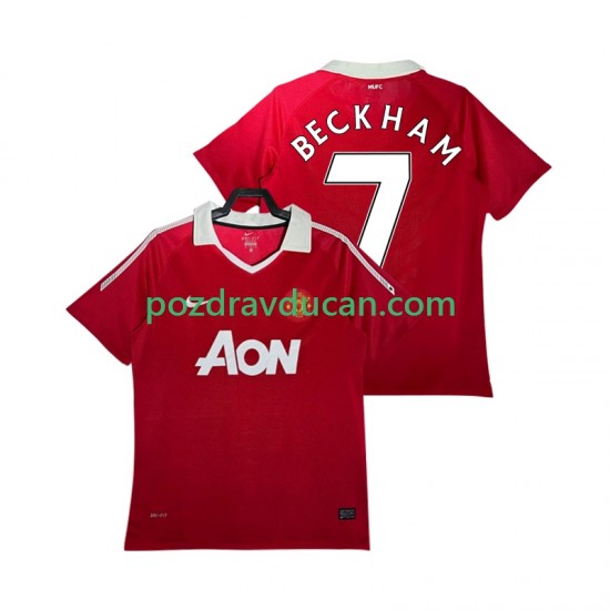 Nogometni Dresovi Manchester United BECKHAM 7 Retro Muški Domaći dres 2011 2010 Kratkih Rukava