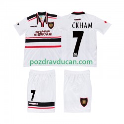 Nogometni Dresovi Manchester United BECKHAM 7 Retro Dječji Gostujući dres 1998 Kratkih Rukava
