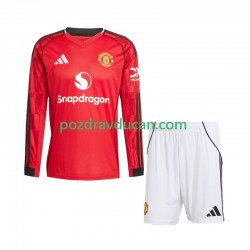 Nogometni Dresovi Manchester United Dječji Domaći dres 2025-2026 Dugi Rukav