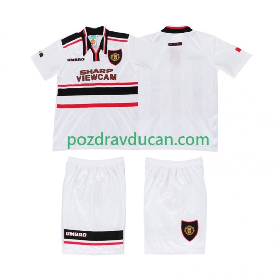Nogometni Dresovi Manchester United Retro Dječji Gostujući dres 1998 Kratkih Rukava