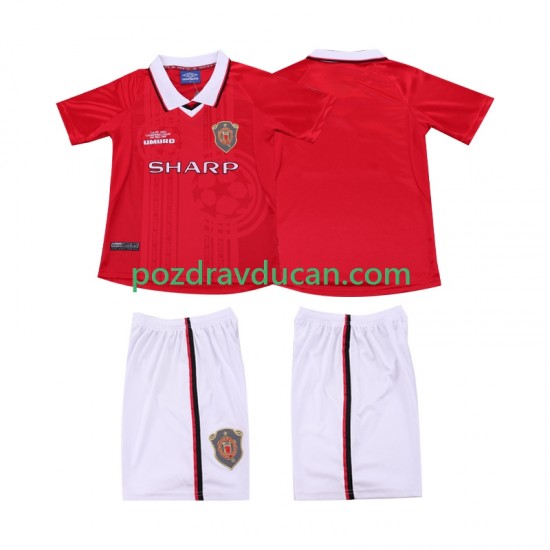 Nogometni Dresovi Manchester United 2000 Retro Dječji Domaći dres 1999 Kratkih Rukava
