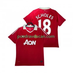 Nogometni Dresovi Manchester United SCHOLES 18 Retro Muški Domaći dres 2011 2010 Kratkih Rukava
