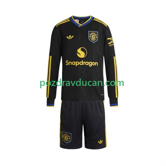 Nogometni Dresovi Manchester United Dječji Treći dres 2025-2026 Dugi Rukav