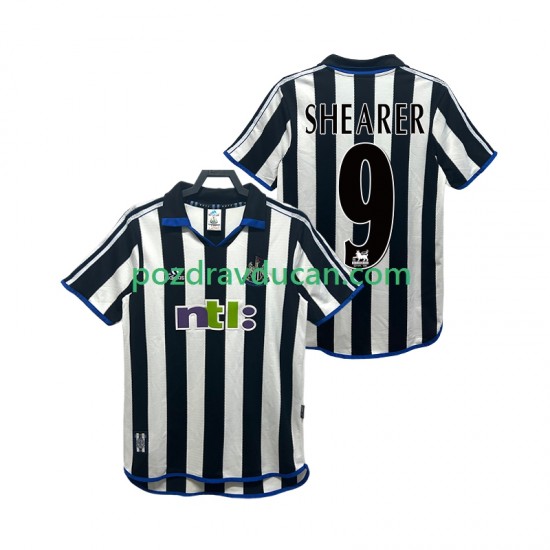 Nogometni Dresovi Newcastle United SHEARER 9 2000 2001 Retro Muški Domaći dres Kratkih Rukava