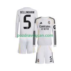 Nogometni Dresovi Real Madrid Jude Bellingham 5 Dječji Domaći dres 2025-2026 Dugi Rukav