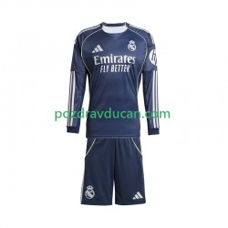 Nogometni Dresovi Real Madrid Dječji Gostujući dres 2025-2026 Dugi Rukav