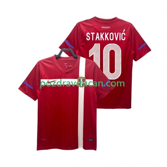 Nogometni Dresovi Srbija STAKKOVIC 10 Retro Muški Domaći dres 2010 Kratkih Rukava