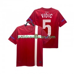 Nogometni Dresovi Srbija VIDIC 5 Retro Muški Domaći dres 2010 Kratkih Rukava