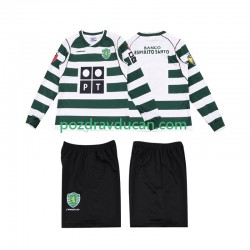 Nogometni Dresovi Sporting CP 2001 2003 Retro Dječji Domaći dres Dugi Rukav