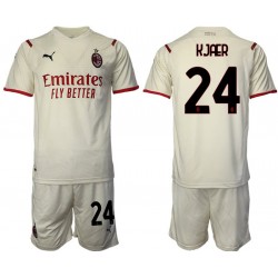 Nogometni Dresovi AC Milan Simon Kjær 24 Dječji Gostujući dres 2021-2022 Kratkih Rukava