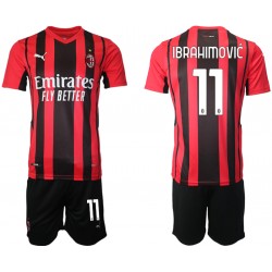 Nogometni Dresovi AC Milan Zlatan Ibrahimovic 11 Dječji Domaći dres 2021-2022 Kratkih Rukava