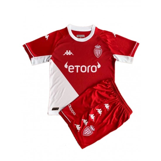 Nogometni Dresovi AS Monaco Dječji Domaći dres 2021-2022 Kratkih Rukava