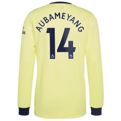 Nogometni Dresovi Arsenal Pierre-Emerick Aubameyang 14 Gostujući dres 2021-2022 Dugi Rukav