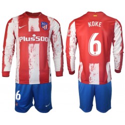 Nogometni Dresovi Atlético Madrid Koke 6 Dječji Domaći dres 2021-2022 Dugi Rukav