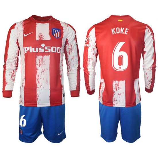 Nogometni Dresovi Atlético Madrid Koke 6 Dječji Domaći dres 2021-2022 Dugi Rukav