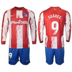Nogometni Dresovi Atlético Madrid Suarez 9 Dječji Domaći dres 2021-2022 Dugi Rukav