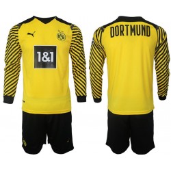 Nogometni Dresovi Borussia Dortmund Dječji Domaći dres 2021-2022 Dugi Rukav