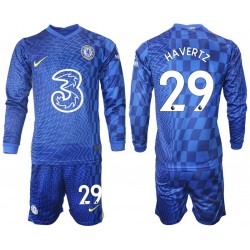 Nogometni Dresovi Chelsea Havertz 29 Dječji Domaći dres 2021-2022 Dugi Rukav