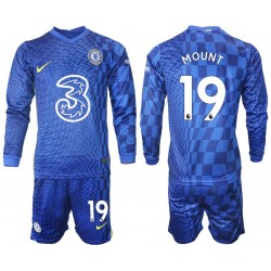 Nogometni Dresovi Chelsea Mount 19 Dječji Domaći dres 2021-2022 Dugi Rukav