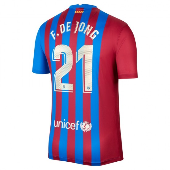Nogometni Dresovi FC Barcelona F.De Jong 21 Domaći dres 2021-2022 Kratkih Rukava