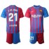 Nogometni Dresovi FC Barcelona Frenkie de Jong 21 Dječji Domaći dres 2021-2022 Kratkih Rukava