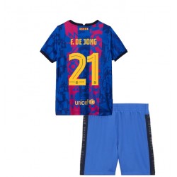 Nogometni Dresovi FC Barcelona Frenkie de Jong 21 Dječji Treći dres 2021-2022 Kratkih Rukava