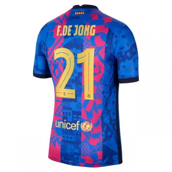 Nogometni Dresovi FC Barcelona Frenkie de Jong 21 Treći dres 2021-2022 Kratkih Rukava