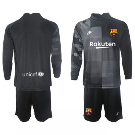 Nogometni Dresovi FC Barcelona Vratar Dječji Gostujući dres 2021-2022 Dugi Rukav