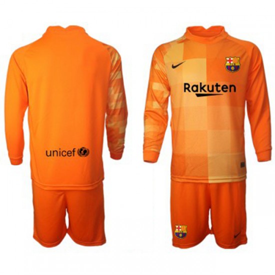 Nogometni Dresovi FC Barcelona Vratar Dječji Domaći dres 2021-2022 Dugi Rukav